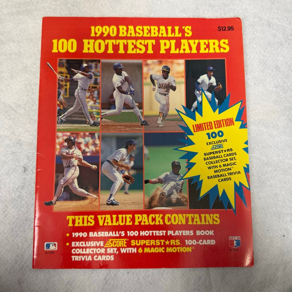 1990 Baseball's 100 Hottest Players Booklet Only No Cards Included Vintage